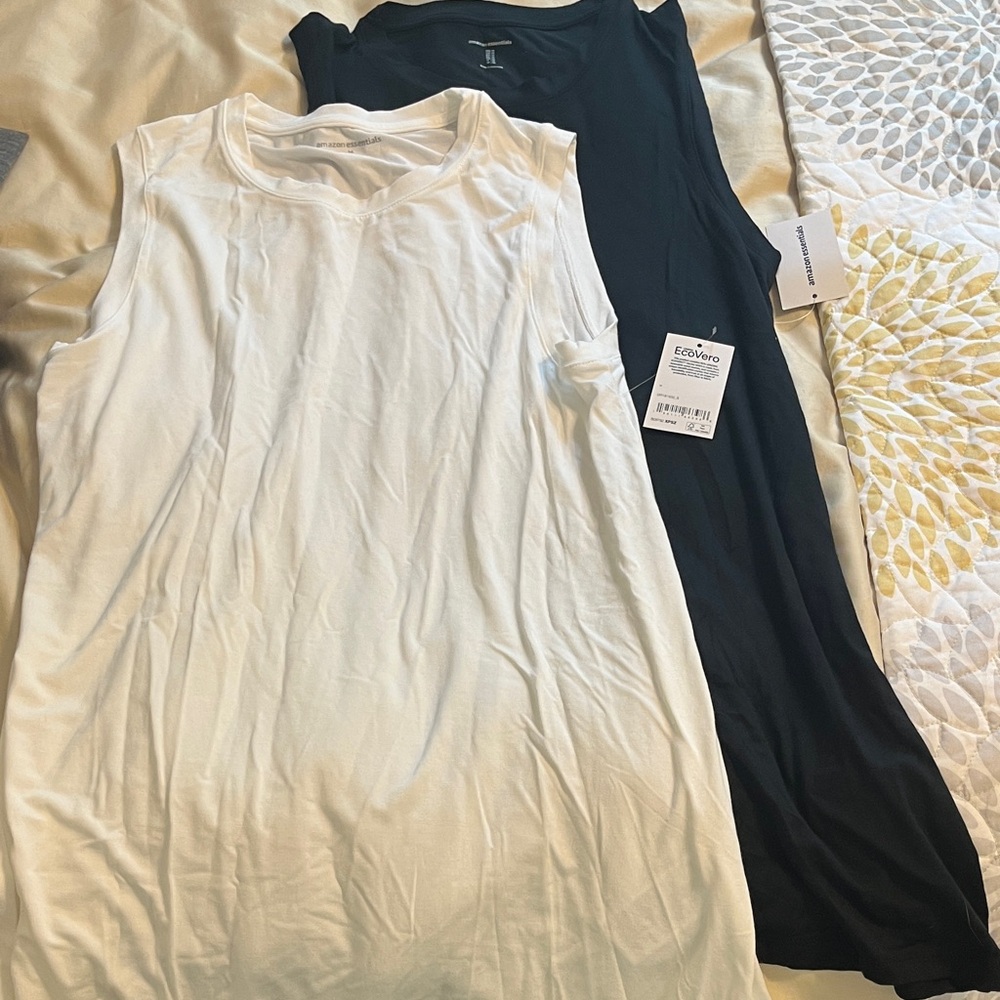 Amazon Essentials Women's Tank Tops - Black and White